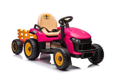 Batteridriven lektraktor för barn rosa BBH-030