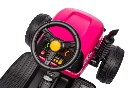 Batteridriven lektraktor för barn rosa BBH-030