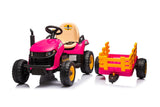 Batteridriven lektraktor för barn rosa BBH-030