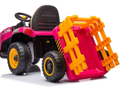 Batteridriven lektraktor för barn rosa BBH-030