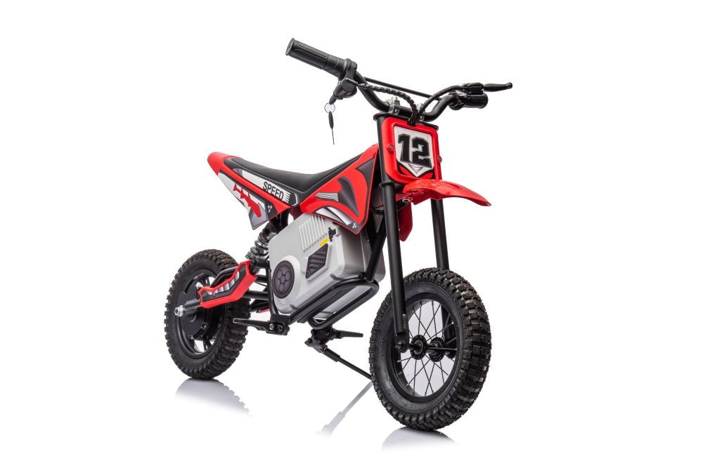 Batteridriven motocrosscykel röd A9901 för barn