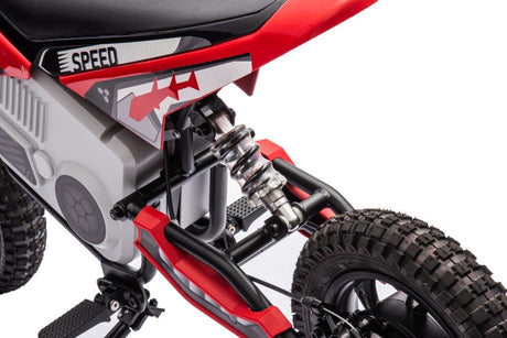 Batteridriven motocrosscykel röd A9901 för barn