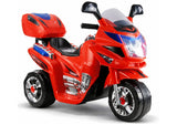 Batteridriven trehjulig barnmotorcykel 6V 4,5Ah röd med LED 3+