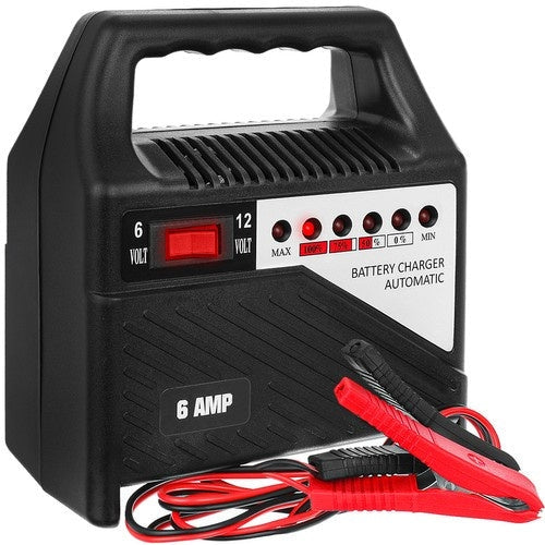 Batteriladdare 6V/12V 6A för bil och motorcykel blybatteri