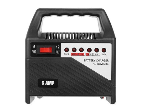 Batteriladdare 6V/12V 6A för bil och motorcykel blybatteri