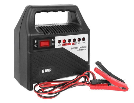 Batteriladdare 6V/12V 6A för bil och motorcykel blybatteri