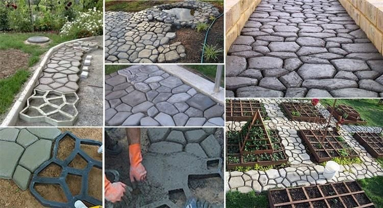Betongform för gångplattor kattansikte 45x45x4,5 cm återanvändbar