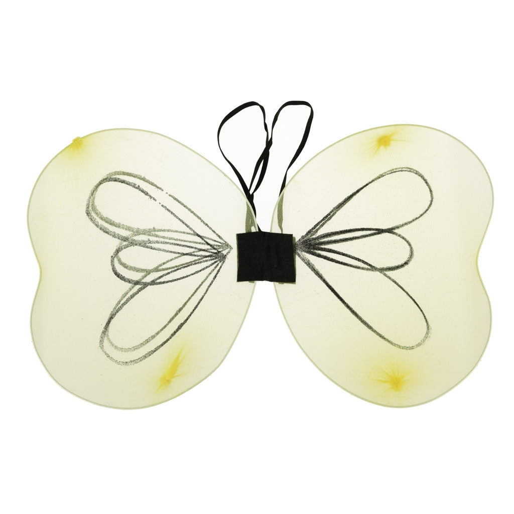 Bikostym barn set klänning vingar diadem, storlek S 100–110 cm