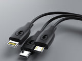 Billaddare USB-C + USB-A 45 W 12-24 V med LCD och 3-i-1 kabel