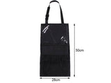 Bilorganisatör för ryggstöd med 3 fickor 50x28 cm svart