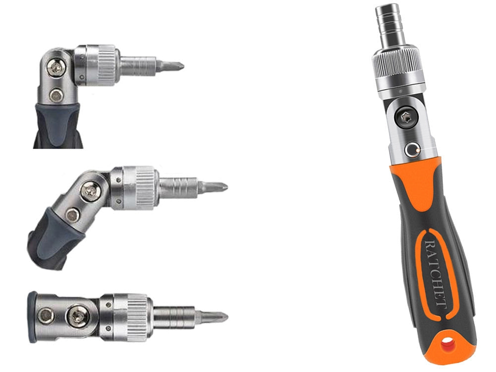Bitsats Torx/insex/hylsor 38 delar med spärrhandtag och låda 5–14 mm