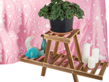 Blomsterhylla i trä 2 hyllplan 81x24,5x44 cm brun