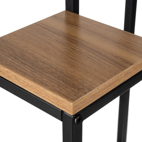 Blomsterställ 3 nivåer metall/MDF 67 cm svart 15 kg per hylla