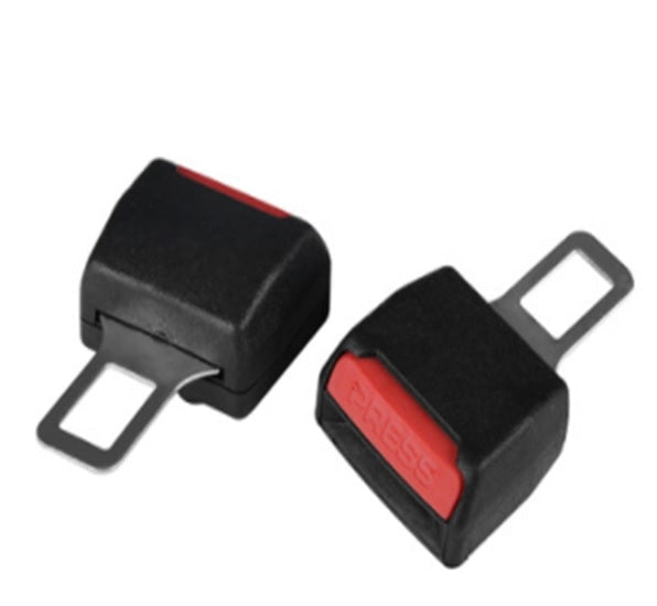 Bälteslås bil 2-pack svart plast, universell bältesklämma