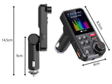 Bluetooth FM-transmitter 5.0 biladapter handsfree USB QC 3.0 12–24V