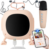 Bluetooth karaokehögtalare med mikrofon LED USB batteri färg mix