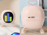 Bluetooth karaokehögtalare med mikrofon LED USB batteri färg mix