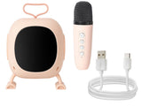 Bluetooth karaokehögtalare med mikrofon LED USB batteri färg mix