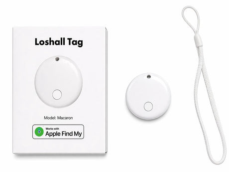 Bluetooth spårningsbricka Find My iOS för nycklar/plånbok vit Ø3 cm
