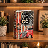 Bokgömma med nyckellås Route 66 motiv, 2 nycklar