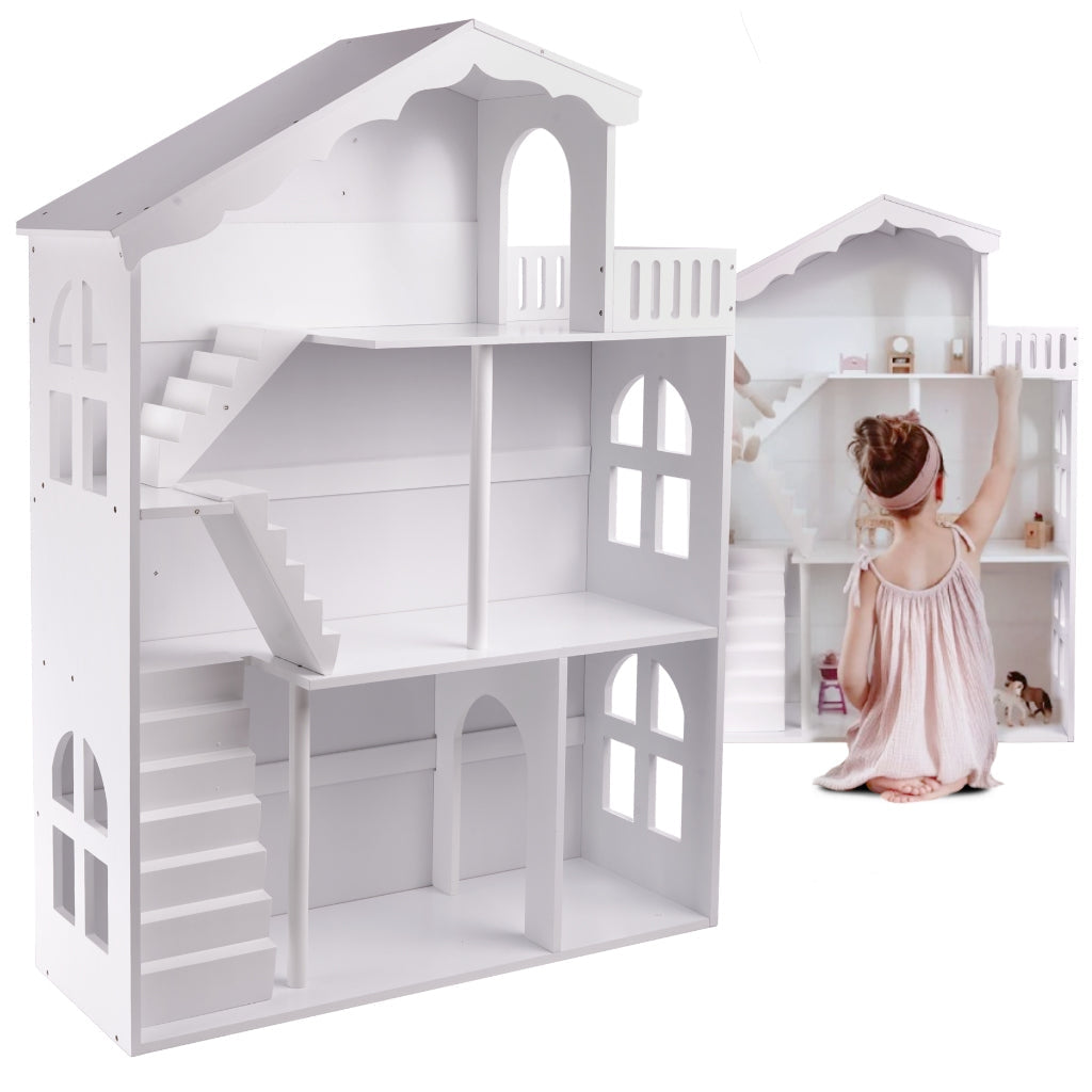 Bokhylla barn husform lekstuga XXL MDF/trä 116x82,5x30 cm