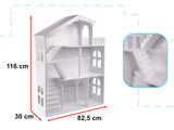 Bokhylla barn husform lekstuga XXL MDF/trä 116x82,5x30 cm
