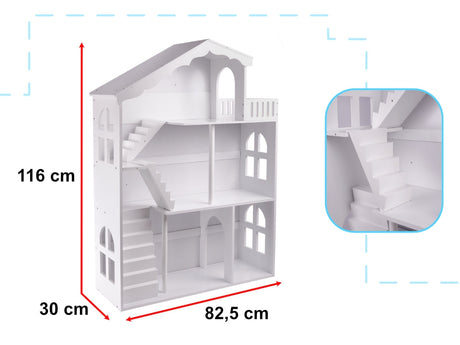 Bokhylla barn husform lekstuga XXL MDF/trä 116x82,5x30 cm