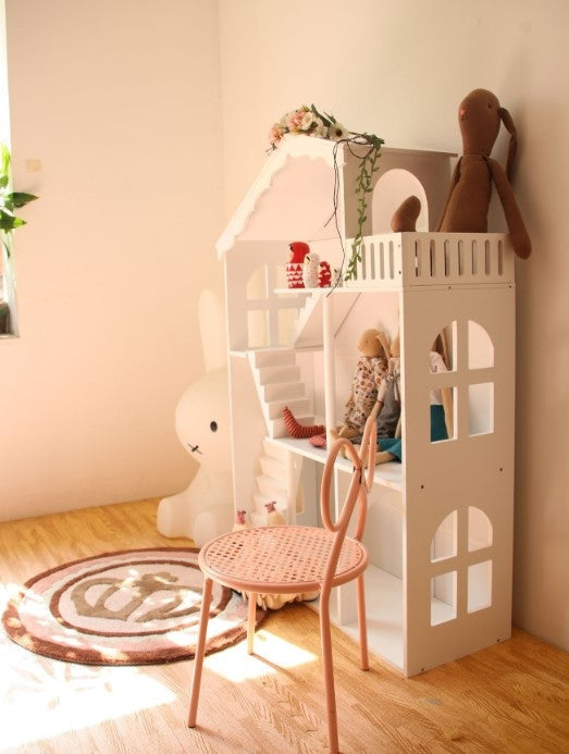 Bokhylla barn husform lekstuga XXL MDF/trä 116x82,5x30 cm