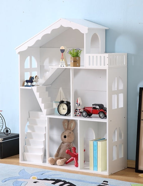 Bokhylla barn husform lekstuga XXL MDF/trä 116x82,5x30 cm