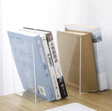 Bokstöd i transparent akryl 18,5x12x12 cm 6-pack