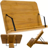 Bokställ i bambu justerbart för böcker/surfplatta/laptop 28 cm