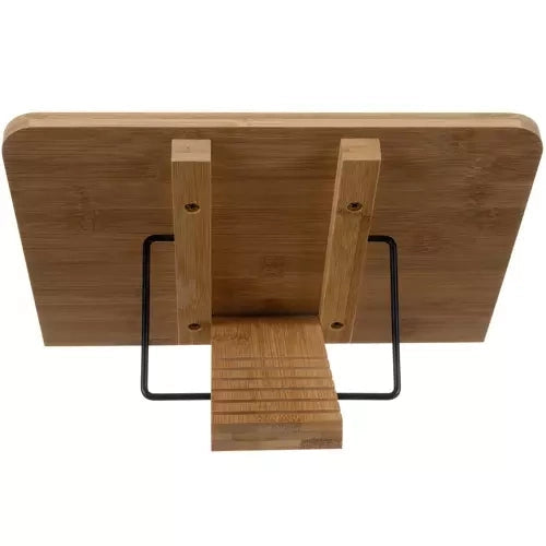 Bokställ i bambu justerbart för böcker/surfplatta/laptop 28 cm