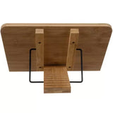 Bokställ i bambu justerbart för böcker/surfplatta/laptop 28 cm