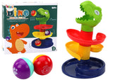Bollbana med dinosaurie 4 nivåer, rullbollar, från 6 månader