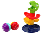 Bollbana med dinosaurie 4 nivåer, rullbollar, från 6 månader