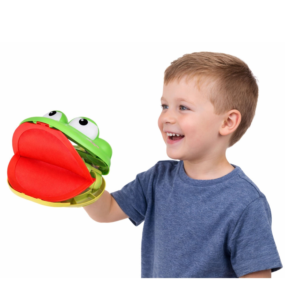 Bollfångarspel grodklor med kardborreband, set 2 grodklor + 2 bollar