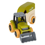 Bondgårds leksaksset traktor med släp, djur & batteridriven borr 3+