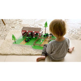 Bondgårdslekset 102 delar med djur, traktor, stall och staket