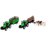 Bondgårdslekset 102 delar med djur, traktor, stall och staket