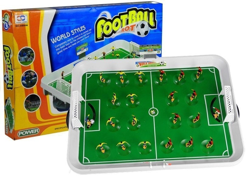 Bordfotboll spelset 50x36 cm med 22 spelare, 2 mål och poängtavla