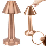 Bordslampa LED uppladdningsbar touch dimbar 3 lägen koppar 23,5 cm