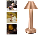 Bordslampa LED uppladdningsbar touch dimbar 3 lägen koppar 23,5 cm