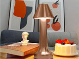 Bordslampa LED uppladdningsbar touch dimbar 3 lägen koppar 23,5 cm