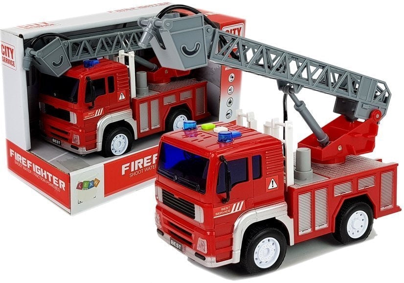 Brandbil leksak 21 cm med ljud/ljus friktionsdrift skala 1:20