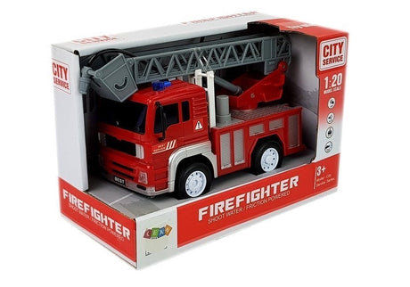 Brandbil leksak 21 cm med ljud/ljus friktionsdrift skala 1:20