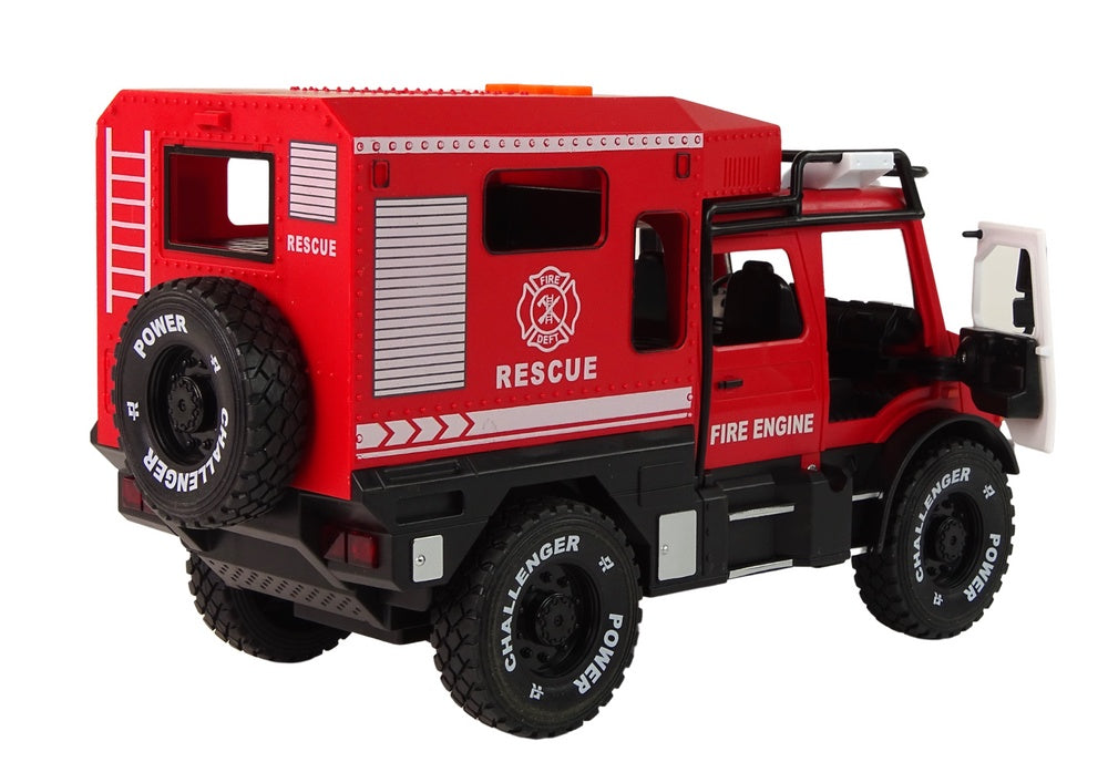 Brandbil off-road leksaksbil 1:14 med ljus och ljud 24 cm 3+ år