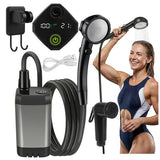 Bärbar campingdusch 6000mAh med pump 2 m slang USB-C 90–120 min