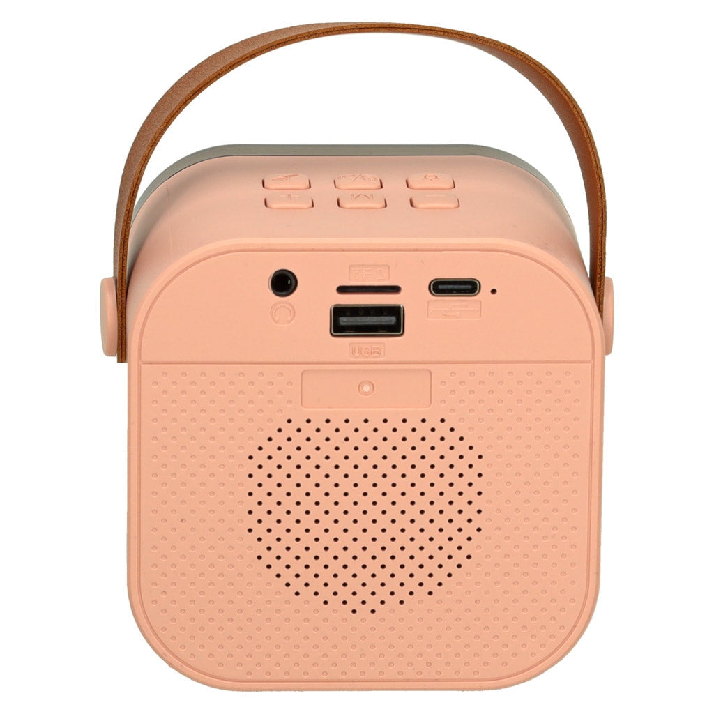 Bärbart karaoke-set Bluetooth-högtalare 6W + mikrofon rosa