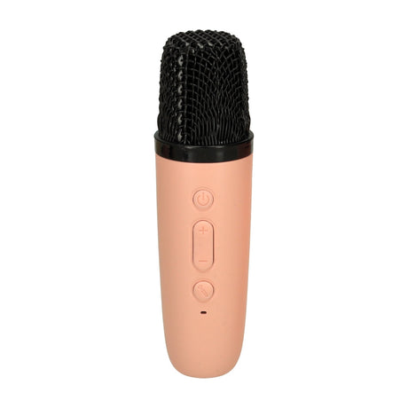 Bärbart karaoke-set Bluetooth-högtalare 6W + mikrofon rosa