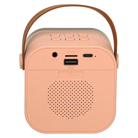 Bärbart karaoke-set Bluetooth-högtalare 6W + mikrofon rosa